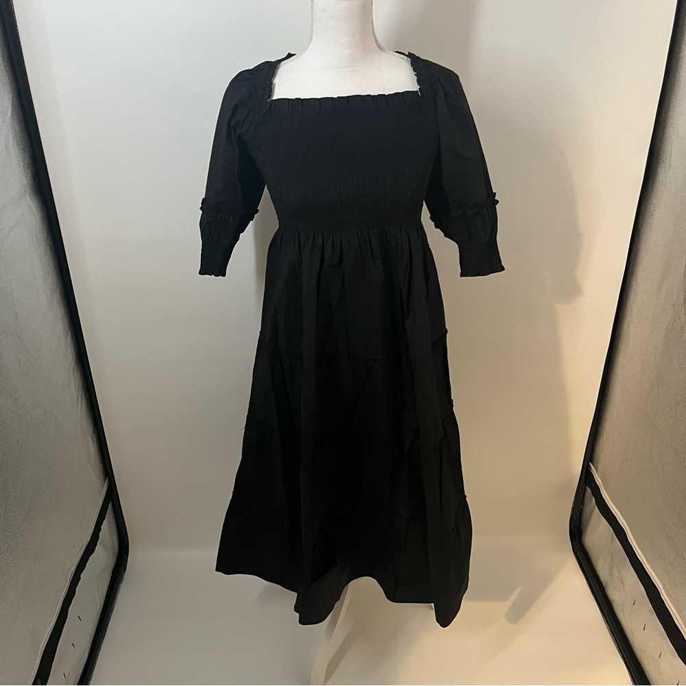 NWT Hill House The Nesli Nap Dress Black Extra-Small Women's - Picture 3 of 11